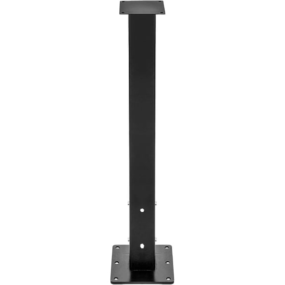 Mailbox Post with Post Base Mailbox Mounting Post Heavy Duty Carbon Steel Mailboxes Post for Outside Sidewalk Ground Mount Mail Box Post Black