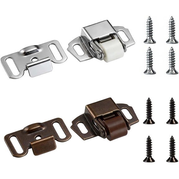 Mailbox Replacement Roller Catch Latch - 2 Packs RV Screen Door Locks Shower, Shutter Door Accessories, Cabinet Doors, Spring Hidden Latches and Catches with Screw for Home Kitchen Pantry and Camper
