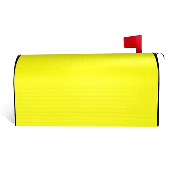 Mailbox Sleeve Reusable Waterproof Arc Opening With Soft Magnetic Strip Easy To Install Uv Protection 21x18 In Lemon Yellow