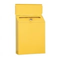 thumbnail image 1 of Mailbox Small Yellow with Lock Wall Post-Mount Mailbox, Iron Door, 1 of 5
