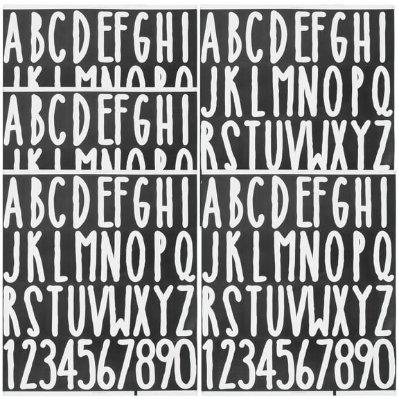 Mailbox Stickers Letters for Crafts Pvc Self Adhesive Decal Reflective 5 Sheets White