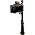 thumbnail image 1 of Mailbox System with Post – Black Rust Resistant Mailbox – Powder Coated Aluminum, 1 of 1