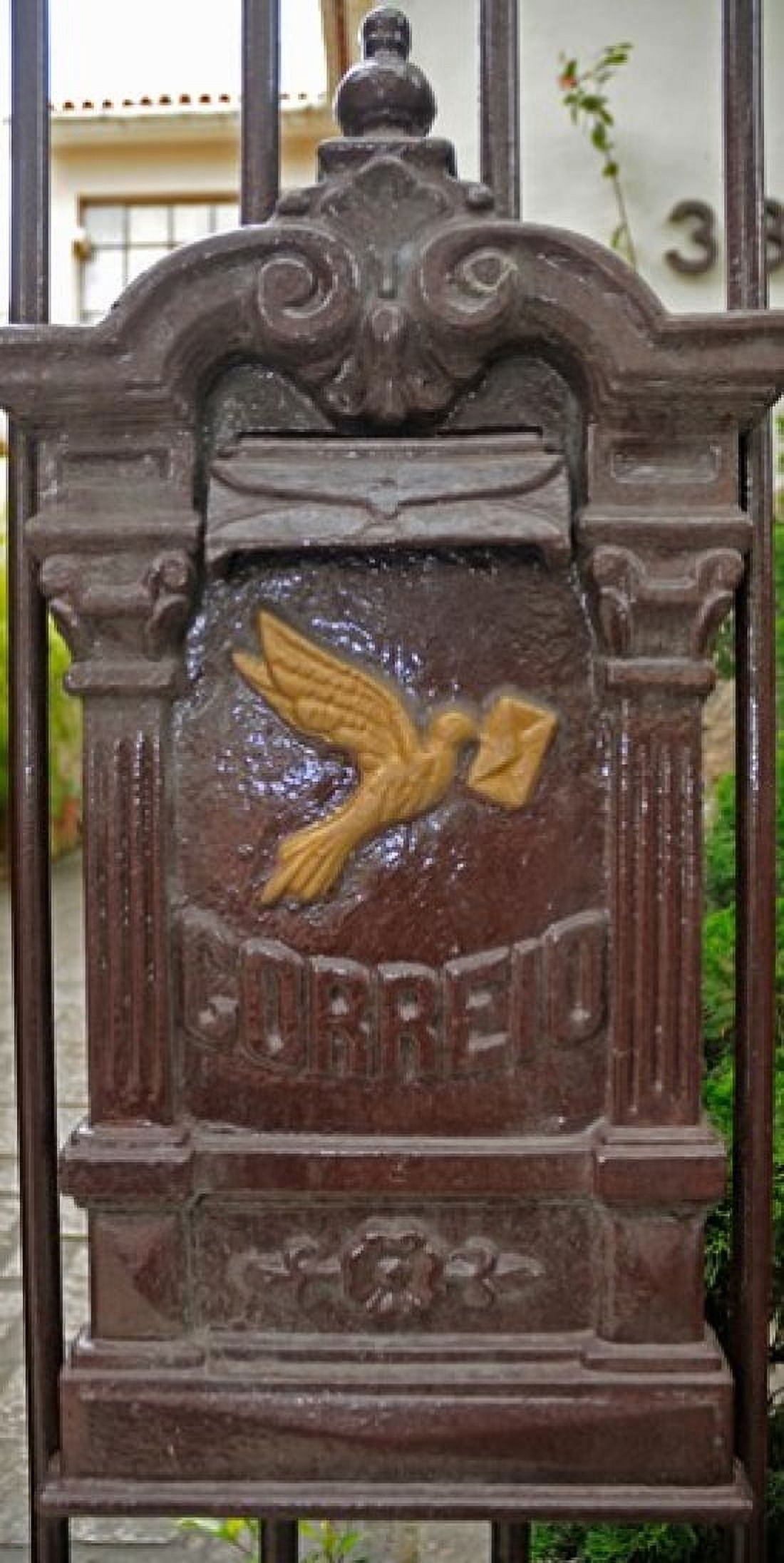 Mailbox on a gate of a house Rio De Janeiro Brazil Canvas Art - Panoramic Images (24 x 12)