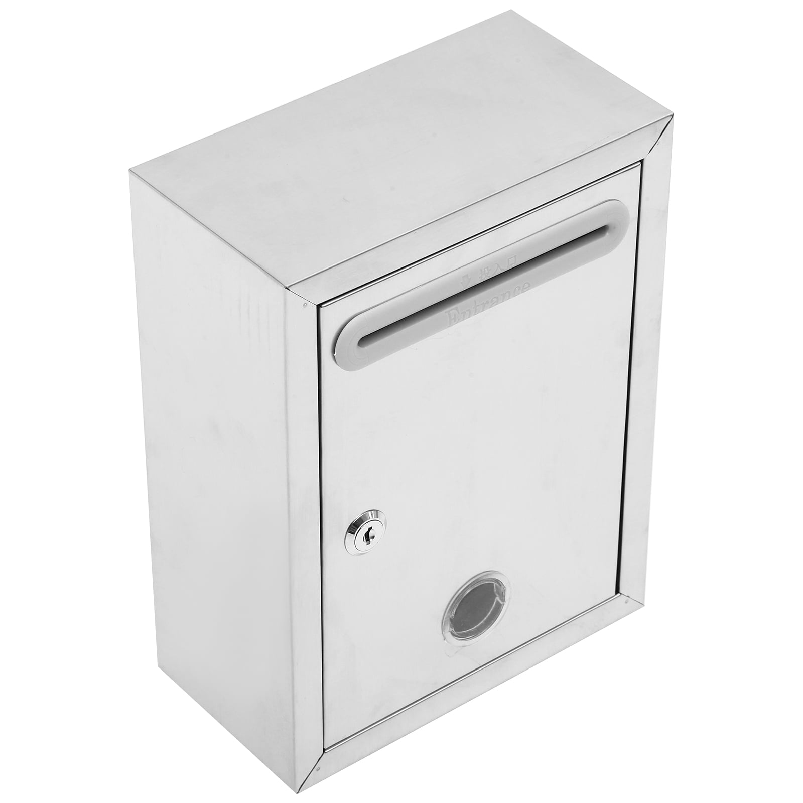 Mailbox with Lock Wall Mount Donation Bins Stainless Steel Rural Old
