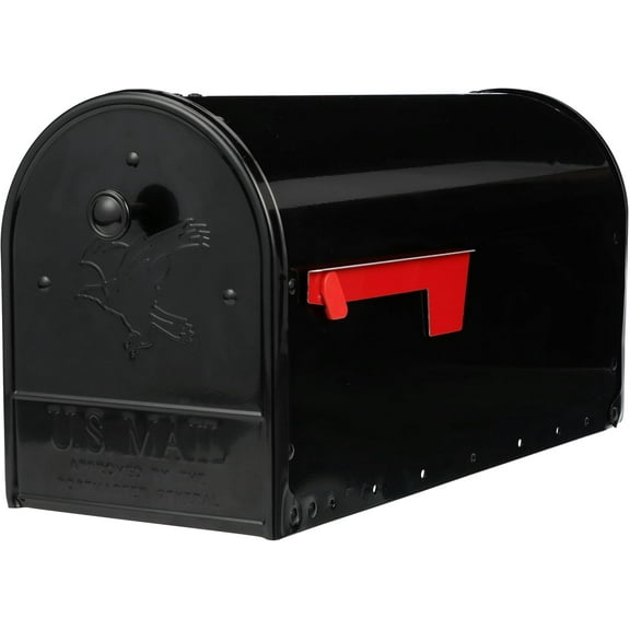 Mailboxes Outback Double Door, Large Capacity Mailbox, Black