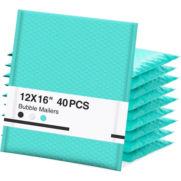 Mailers 12x16 Inch 40  Usable Size 12x15 Inch Large Padded Envelopes Teal  Packaging Bags for  Self Seal  Adhesion Envelopes for   Supplies