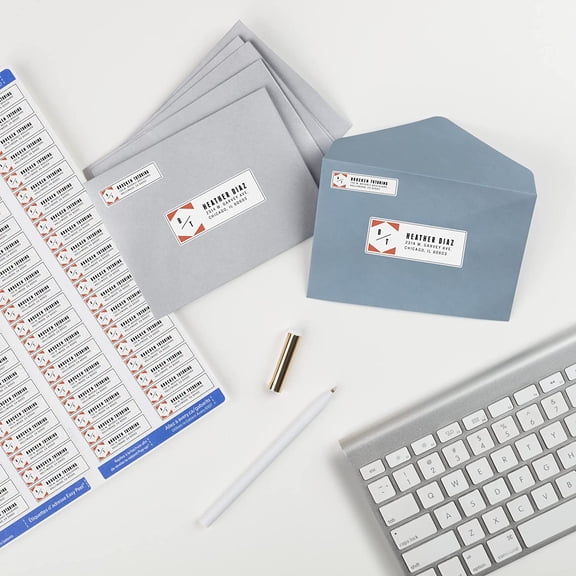 Mailing Address Labels for Inkjet Printers, 10,000 White Permanent Adhesive Easy Peel Pop-up Edge Sheets (5 Packs)