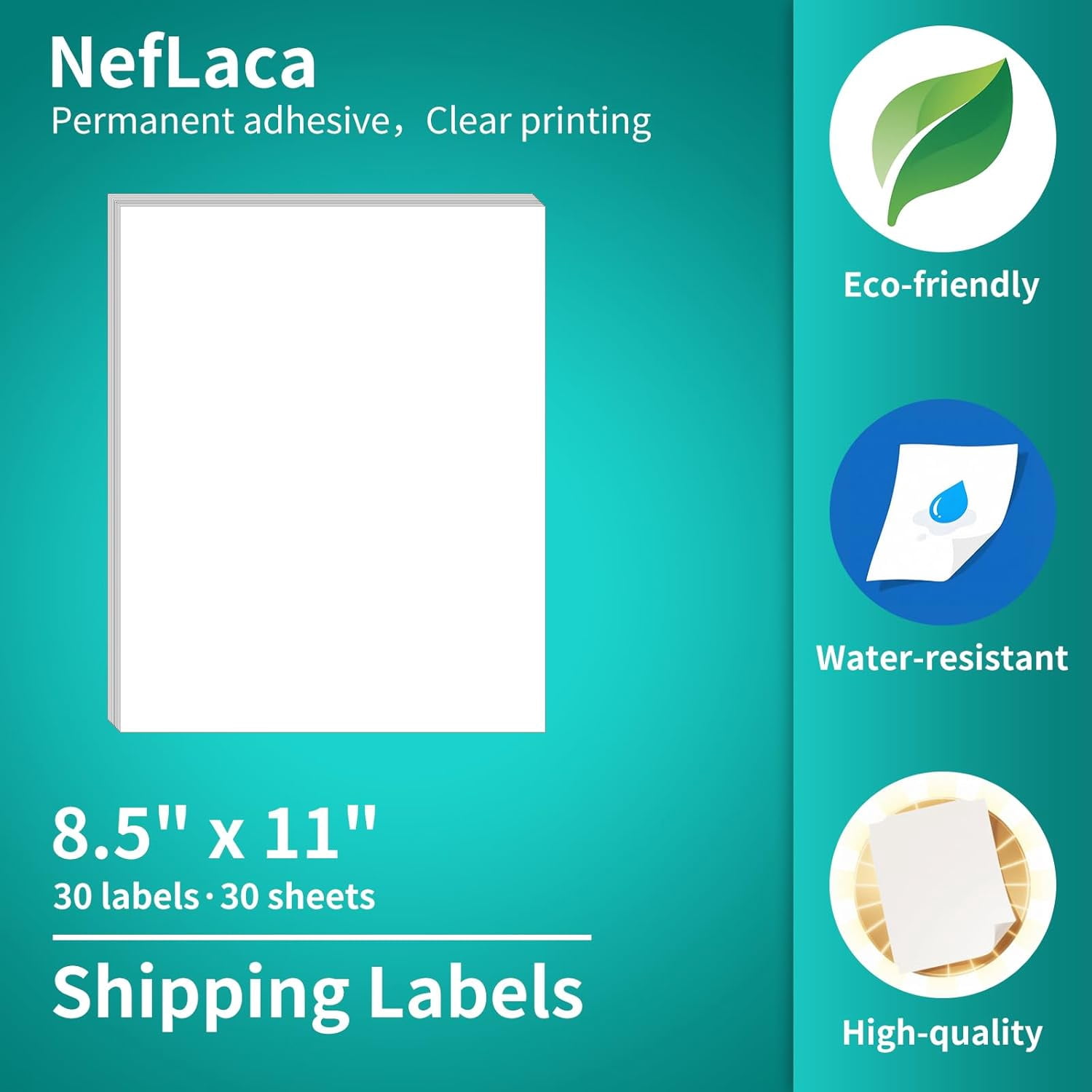 Mailing Label,Address Labels 1-UP, White Shipping Labels,Adhesive ...