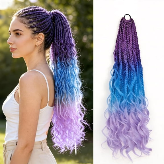 Maillard-style braided hair extensions Wasteland/Afro-inspired half-head dreadlocks Bohemian style braids