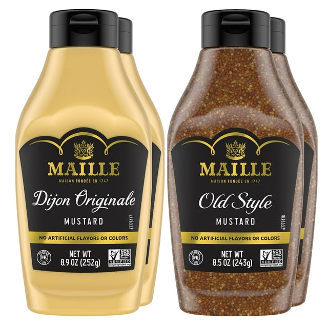 Maille Dijon Mustard Squeeze SE33 Condiment Variety Pack Dijon
