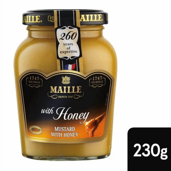 Maille Dijon Mustard With Honey 230g, British Import (Pack of 2)