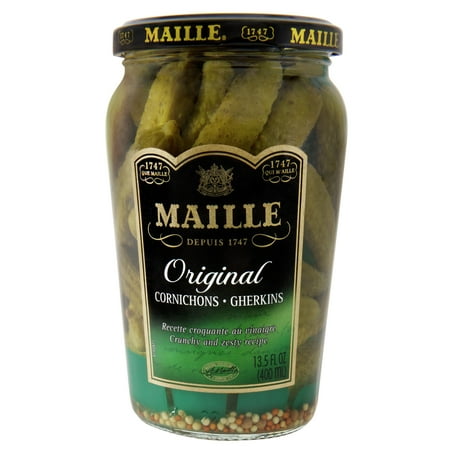 Maille Original Cornichons Whole Gherkins Pickles Product of France, 13.5 oz Jar