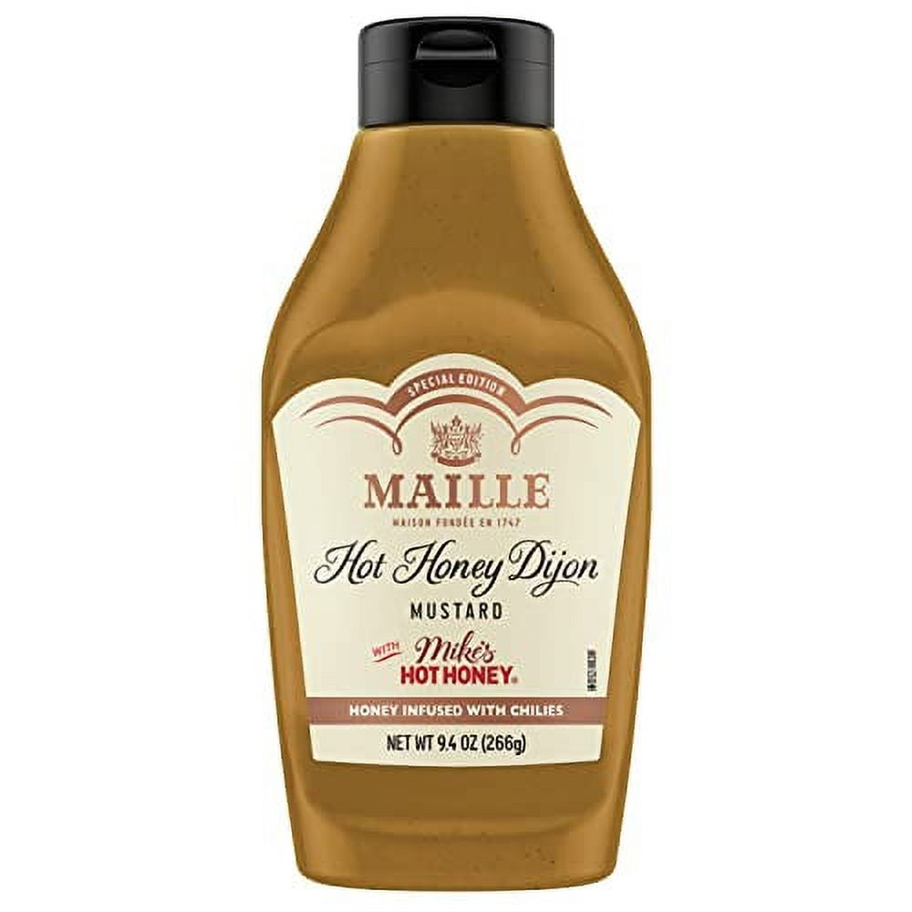 Maille x Mike's Hot Honey Special Edition SavorySweet Condiment with a