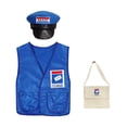 thumbnail image 1 of Mailman Set Postal for Kids Hallowen Dress up Party Pretend Play Outfit for Boys Girls Role Play Career Day, 1 of 5
