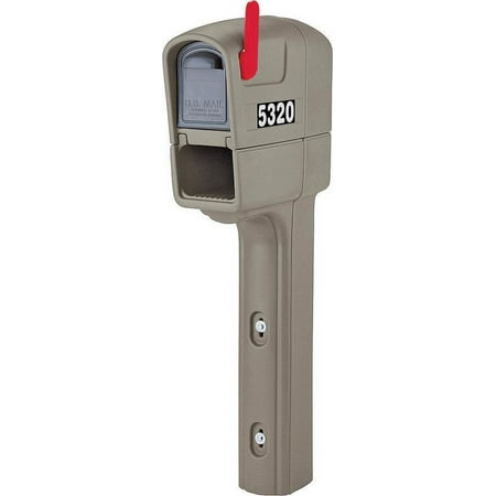 Mailmaster Trimline Plus 53200 Heavy Duty Mailbox 22-1/4 in W x 9-1/4 in D x 50-1/2 in H Poly Ston