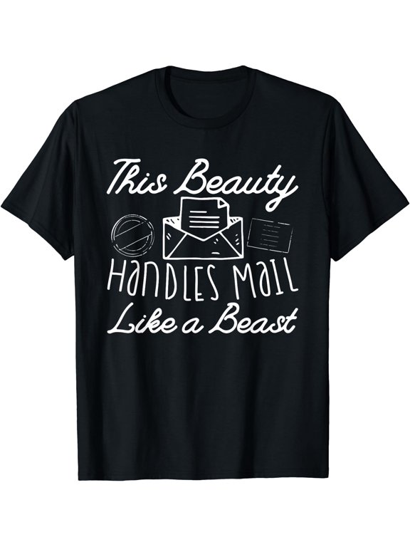 Mailwoman Postal Worker - Post Office Mail Carrier T-Shirt Black 3X-Large