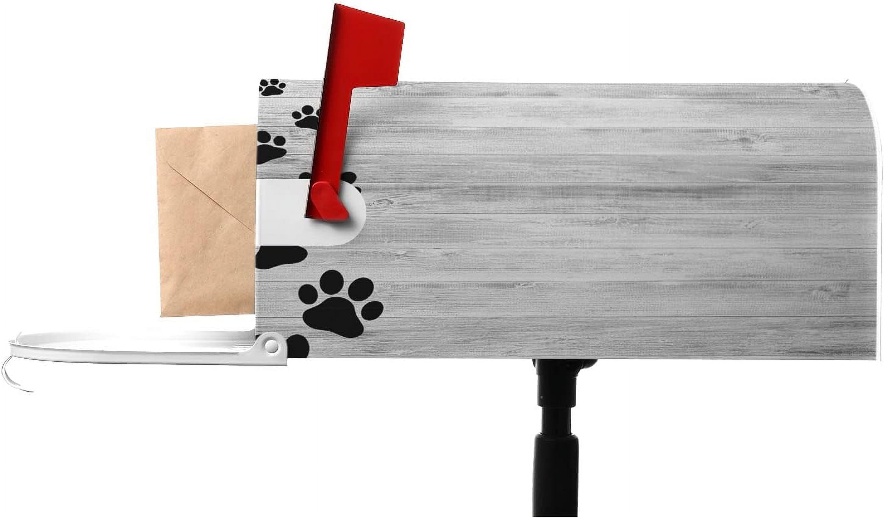 Mailwraps Mailbox Covers Dog Paw Mailbox Post Cover with Magnetic