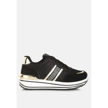 Mailys Metallic Panel Platform Sneakers
