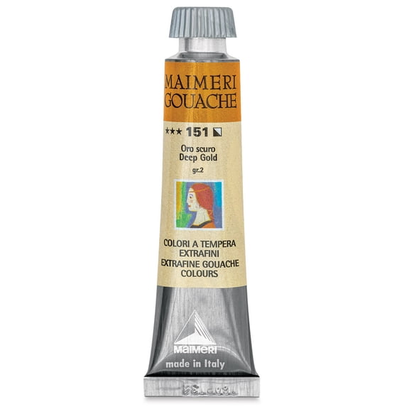 Maimeri Artist Gouache - Deep Gold, 20 ml tube