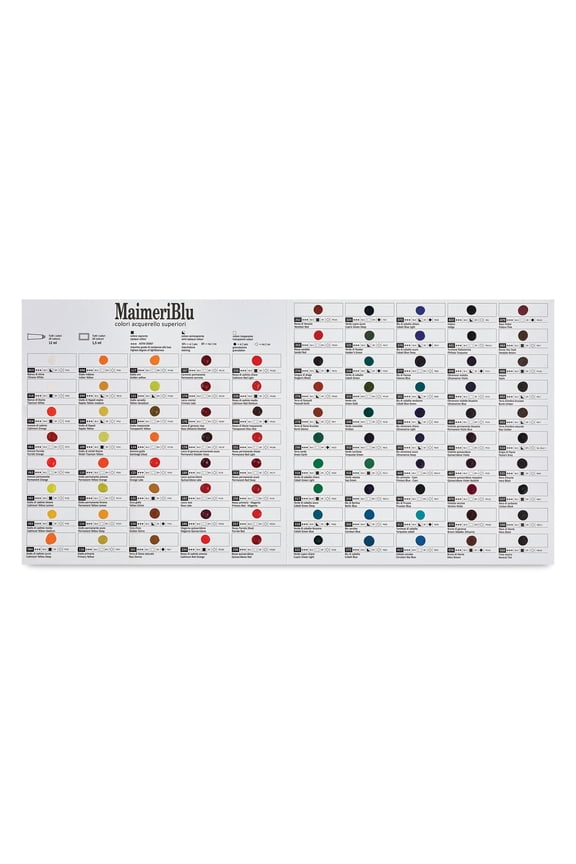 Blu Artist Watercolor - 90 Color Dot Card