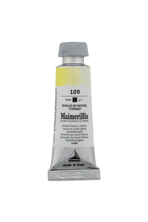Blu Artist Watercolor - Nickel Titanium Yellow, 12 ml Tube
