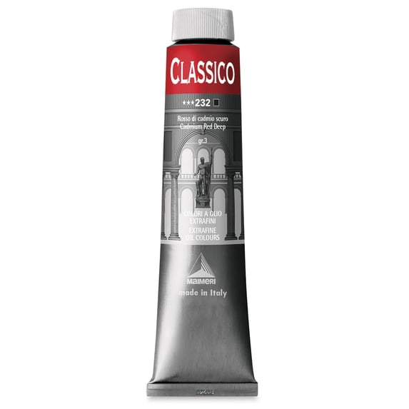 Maimeri Classico Oil Color - Cadmium Red Deep, 200 ml tube
