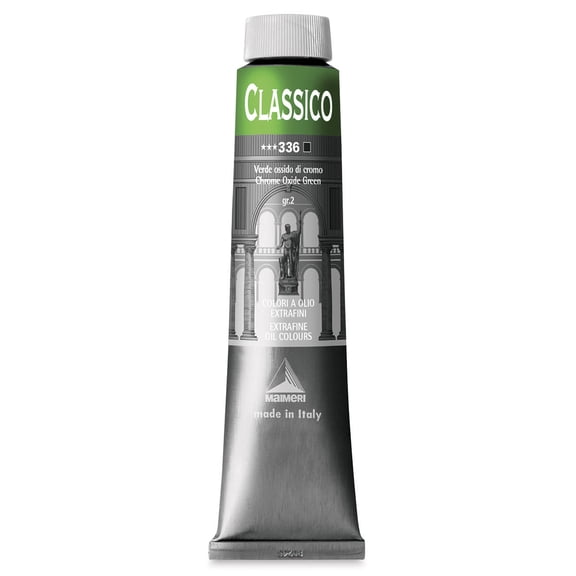 Maimeri Classico Oil Color - Chrome Oxide Green, 200 ml tube
