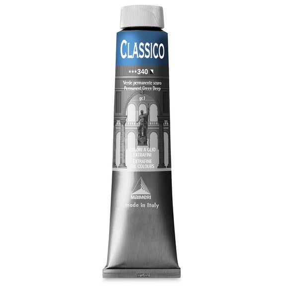 Maimeri Classico Oil Color - Permanent Green Deep, 200 ml tube