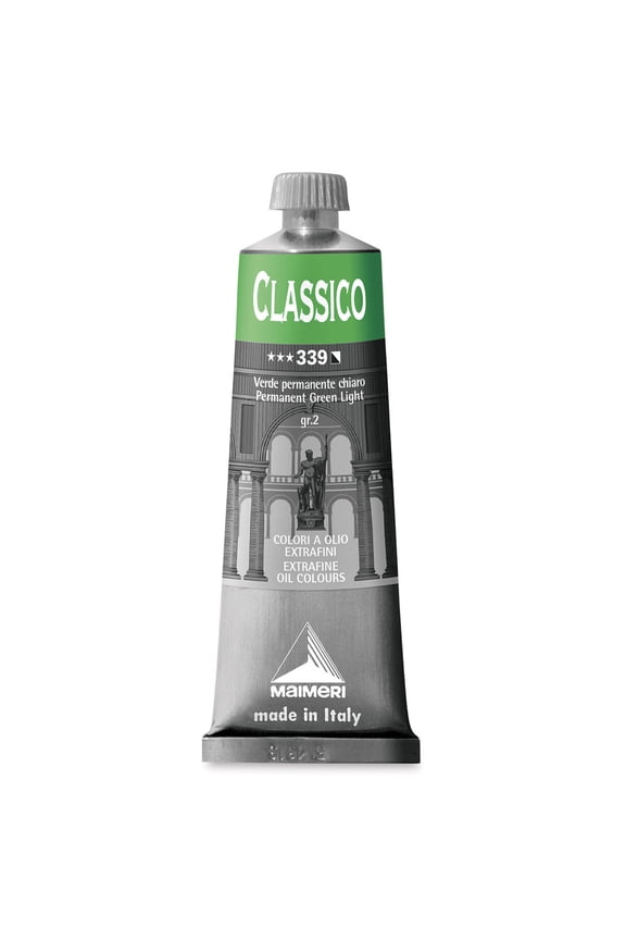 Classico Oil Color - Permanent Green Light, 60 ml tube