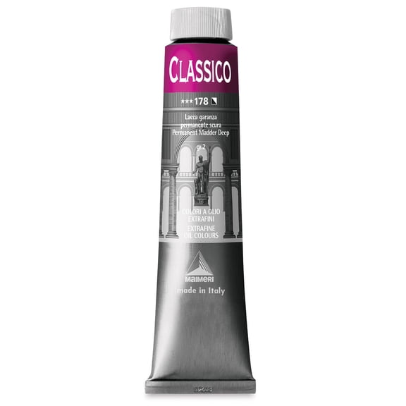 Maimeri Classico Oil Color - Permanent Madder Deep, 200 ml tube