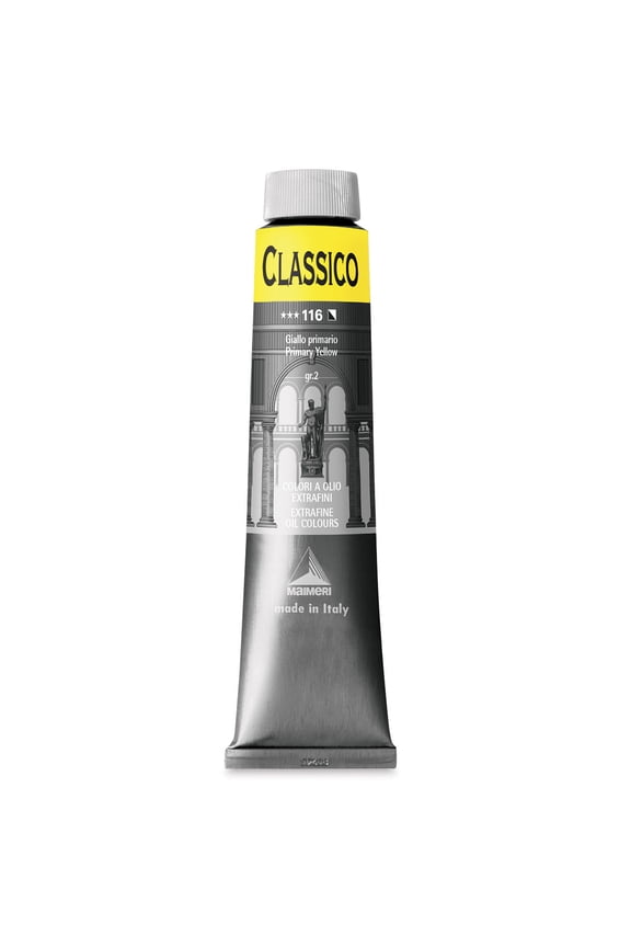 Classico Oil Color - Primary Yellow, 200 ml tube