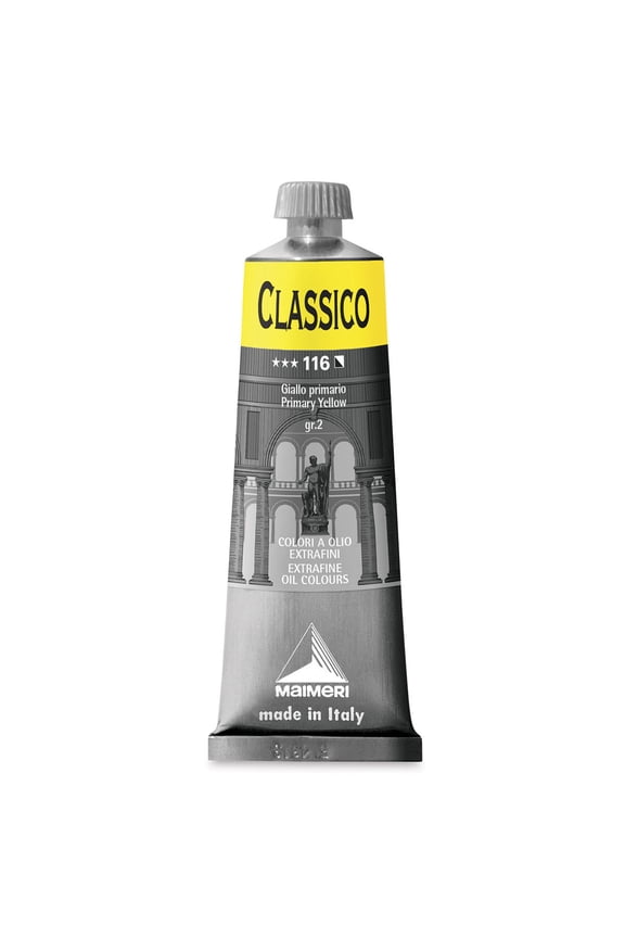 Classico Oil Color - Primary Yellow, 60 ml tube