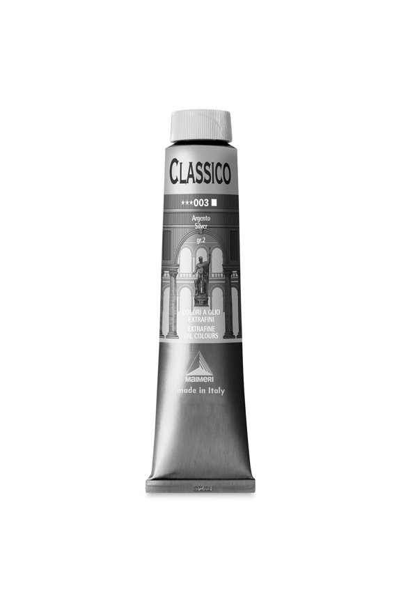 Classico Oil Color - Silver, 200 ml tube