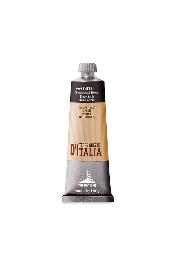 Italian Natural Earth Oil Color - Brown Earth from Florence, 60 ml tube