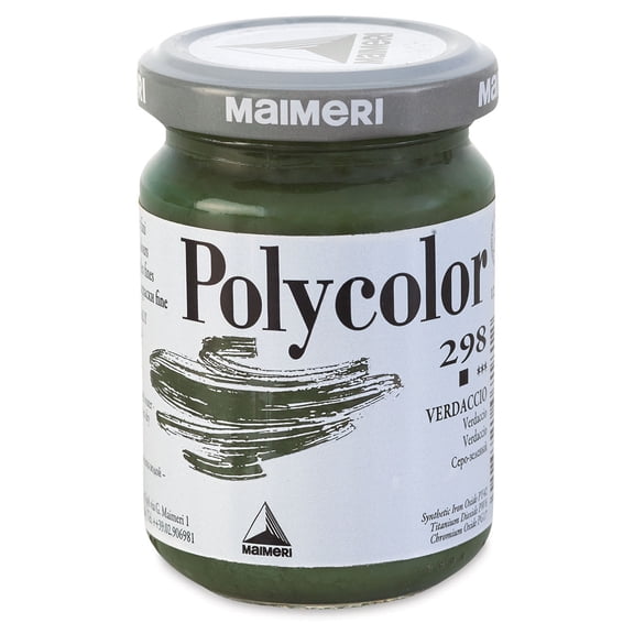 Maimeri Polycolor Vinyl Paint - Verdaccio, 140 ml, Jar
