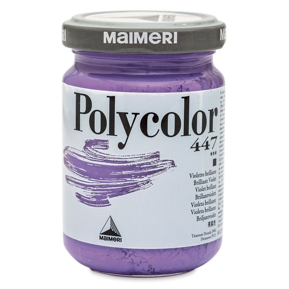 Maimeri Polycolor Vinyl Paints - Brilliant Violet, 140 ml jar