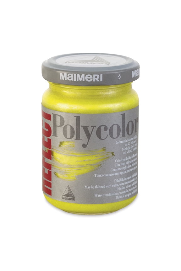 Polycolor Vinyl Paints - Reflect Yellow, 140 ml, Jar
