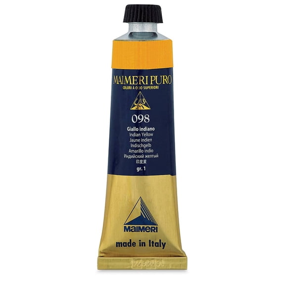 Maimeri Puro Oil Color - Indian Yellow, 40 ml Tube