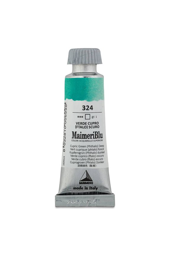 Blu Artist Watercolor - Cupric Green Phthalo Deep, 12 ml Tube