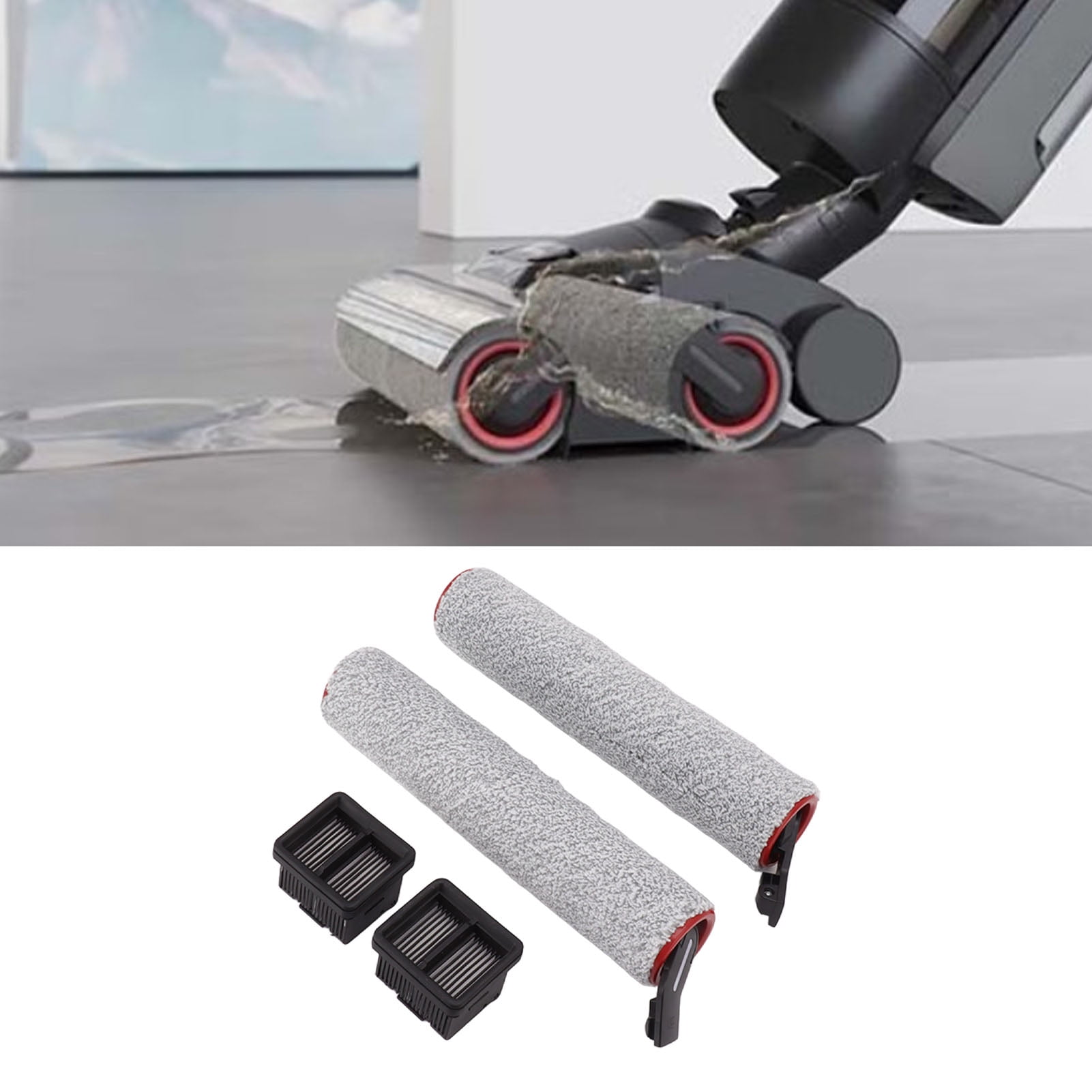 Main , 2 Set Vacuum Cleaner Main Brush Filter Kit Easy Disassembly For