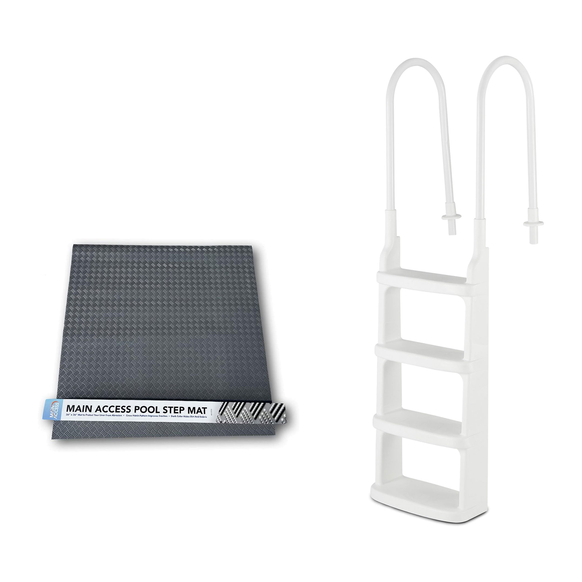 Main Access Large Step Ladder Guard Mat with Easy Incline Pool Ladder
