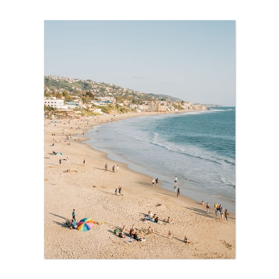 Main Beach, Laguna - Laguna Beach California Photography Beach Coast Ocean Seaside Summer Scenic Unframed Wall Art Print 12 x 16 inches