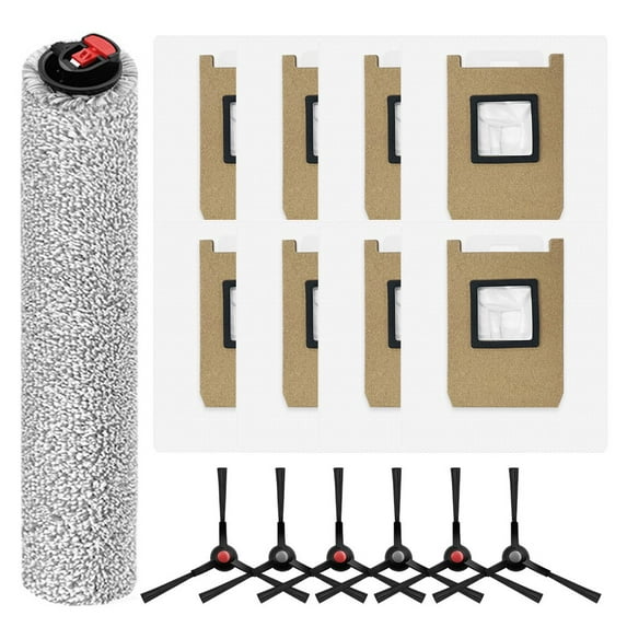 Main Brush and Dust Bags Accessory Set for eufy E25/E28 Robot Vacuum Cleaner