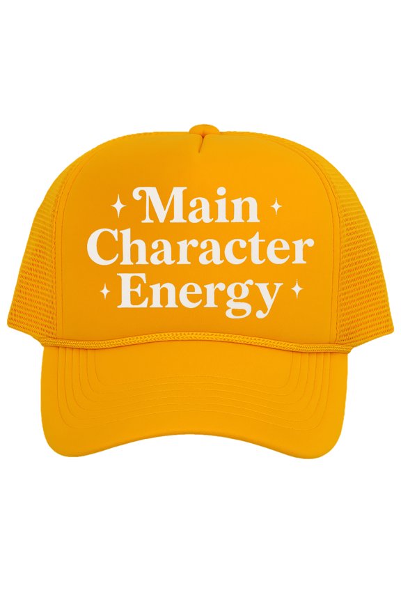 Main Character Energy – Funny Snapback Cap For Men Women, Gold