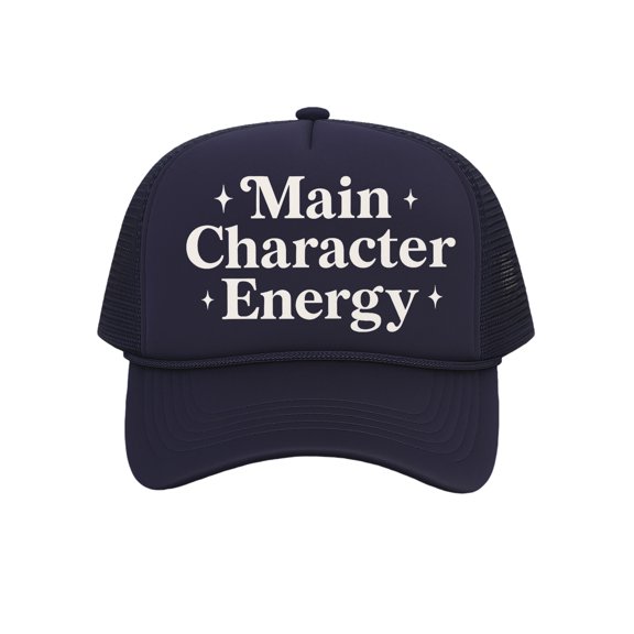 Main Character Energy – Funny Snapback Cap For Men Women, Navy