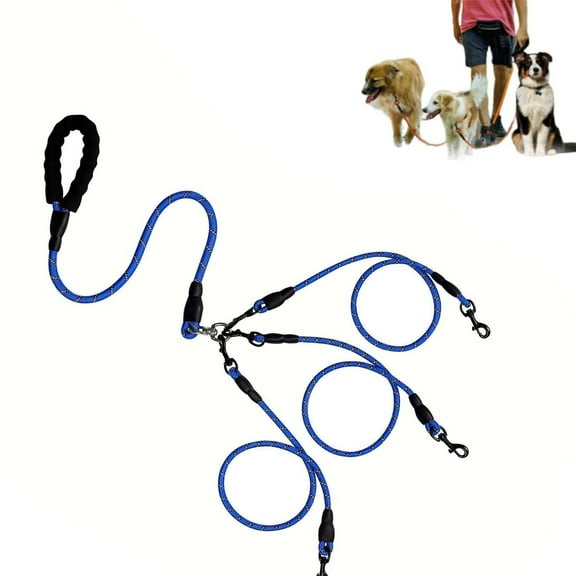 Main Dog Leash Rope, Detachable Leash Splitters, Heavy-Duty Clip, Padded Handle + Durable Design, For Large Dogs, Stable Control, Pet Accessories, Training Tool, Multi-Use,Vsgery