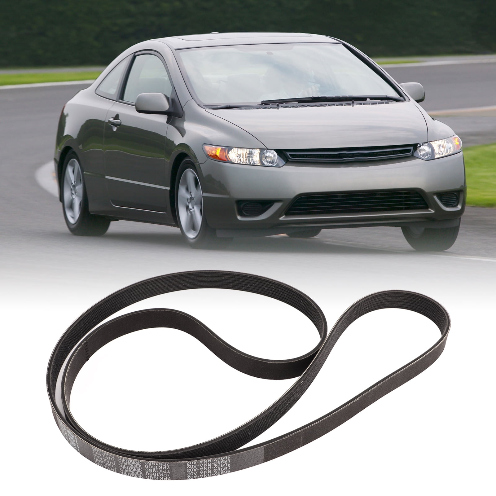 Main Drive Serpentine Belt, 7PK2164 Heat For 1.8L