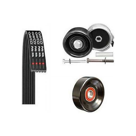 Main Drive Serpentine Belt Drive Component Kit - Compatible with 1998 - 2007 Ford Taurus 3.0L V6 1999 2000 2001 2002 2003 2004 2005 2006