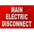 thumbnail image 1 of Main Electric Disconnect Sign (RED,Reflective, Aluminium 7X10,Rust Free) (ref-2201), 1 of 5