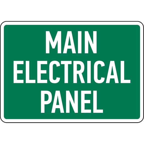 Main Electrical Panel Metal Sign, Safety Warning Notice Wall Decor, 8 x 12 Inch